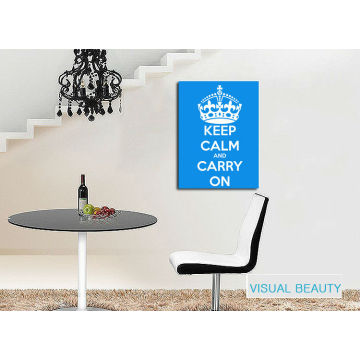 Mots de &quot;Keep Clam and Carry On&quot; Affichage sur toile